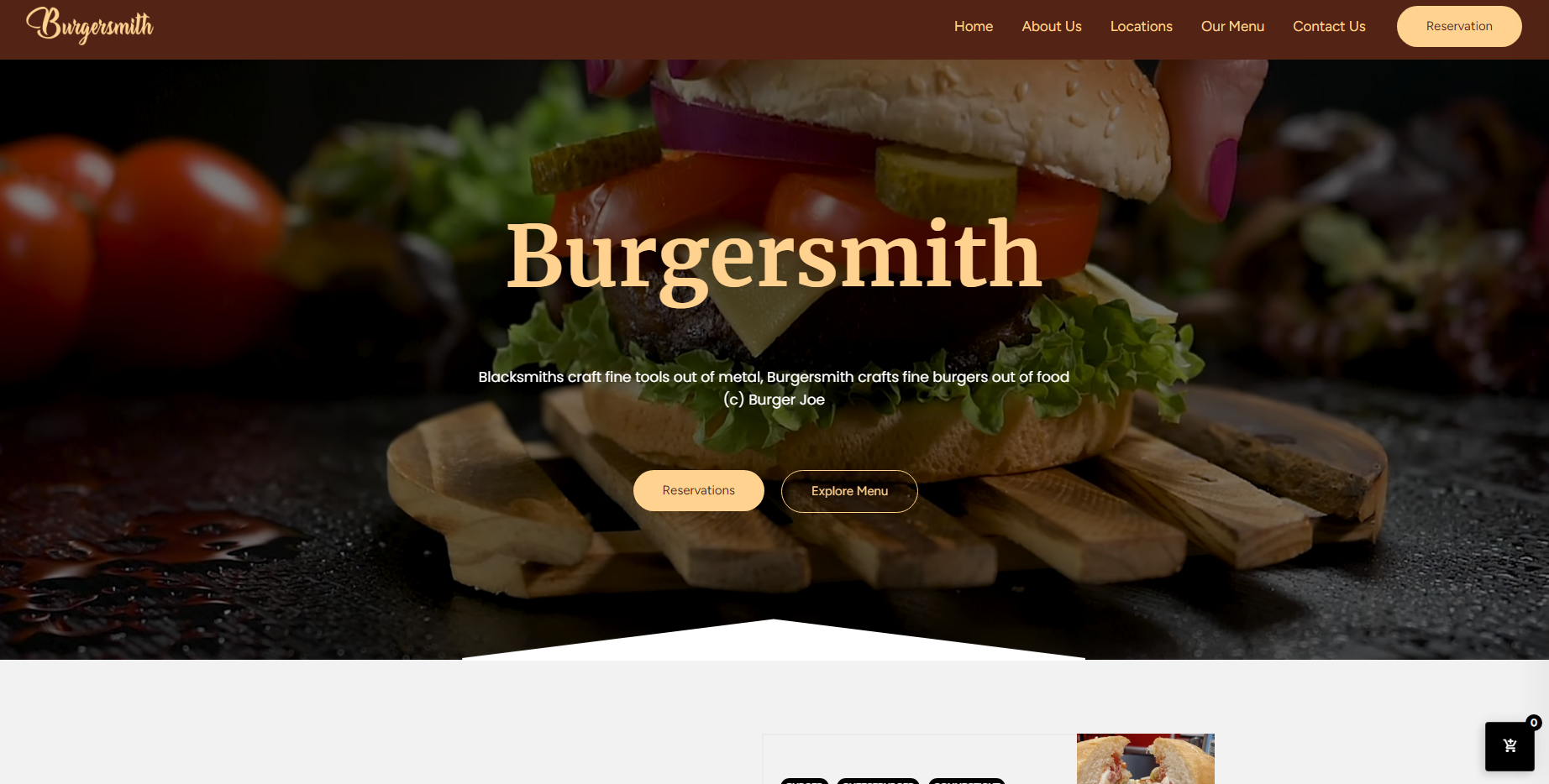 Image of a burger restaurant
