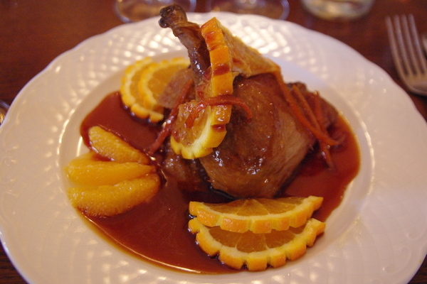 canard à l'orange cuisiné
