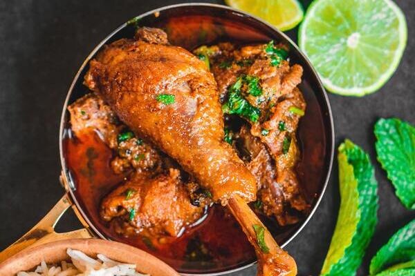 Poulet curry cuisiné